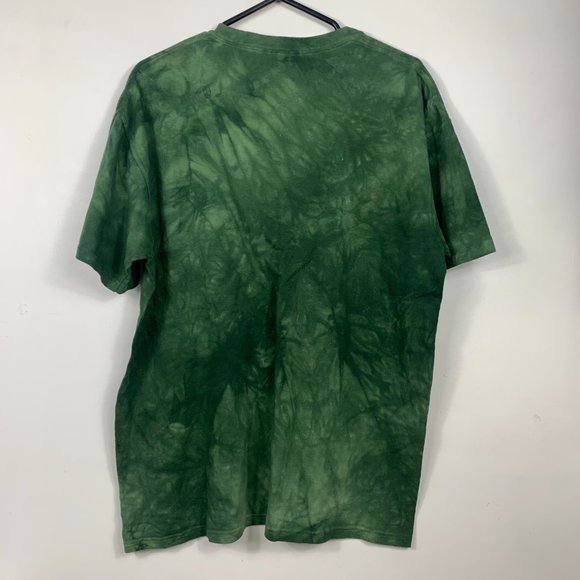 The Mountain Tiger T-Shirt Mens Size L Green Cotton Double-Sided Animal Print - Picture 2 of 7